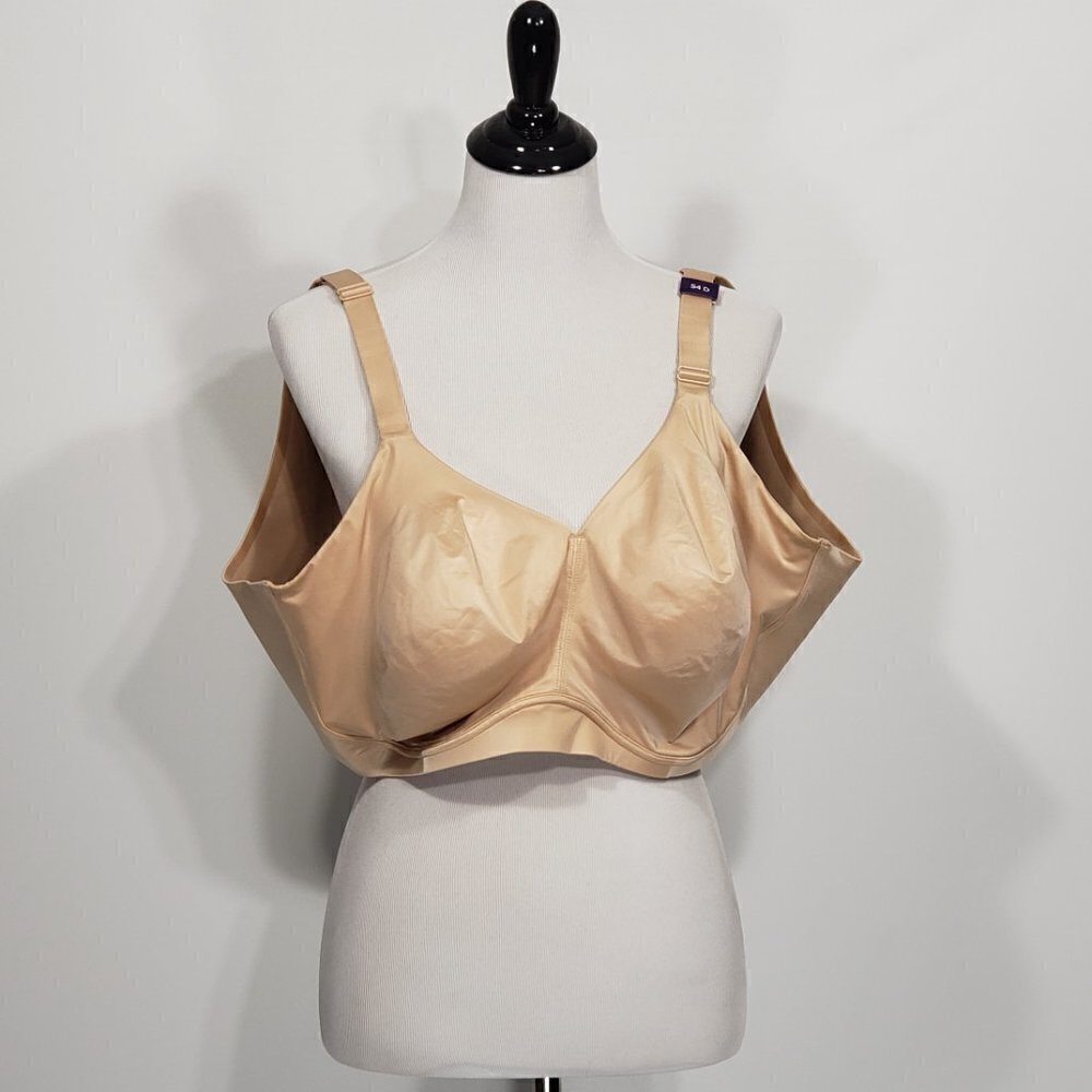 NWT  Catherines Intimates  Beige  No-Wire Back Smoother Bra  54D